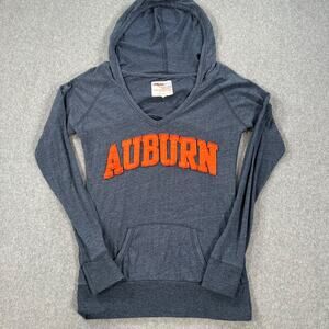 Auburn Tigers Hooded Long Sleeve Pullover Press Box Women's Medium Blue/Orange